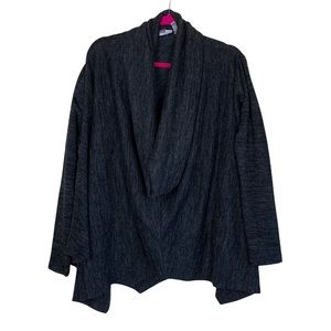 DREW A Pea In The Pod Gray Deep Cowl Neck Slouch Long Sleeve Sweater Blouse Top